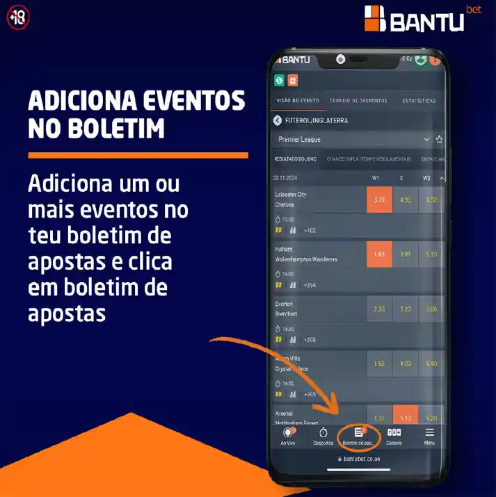 Como Consultar e criar ID de reserva na Bantu bet 2 Adicione Eventos no Boletim de Apostas
